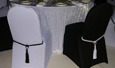 Chair Covers, Sashes, Tie Backs, Cord Tassels, Napkins, Accessories, Velvet Table Cloths