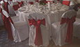 Chair Covers, Sashes, Tie Backs, Cord Tassels, Napkins, Accessories, Velvet Table Cloths